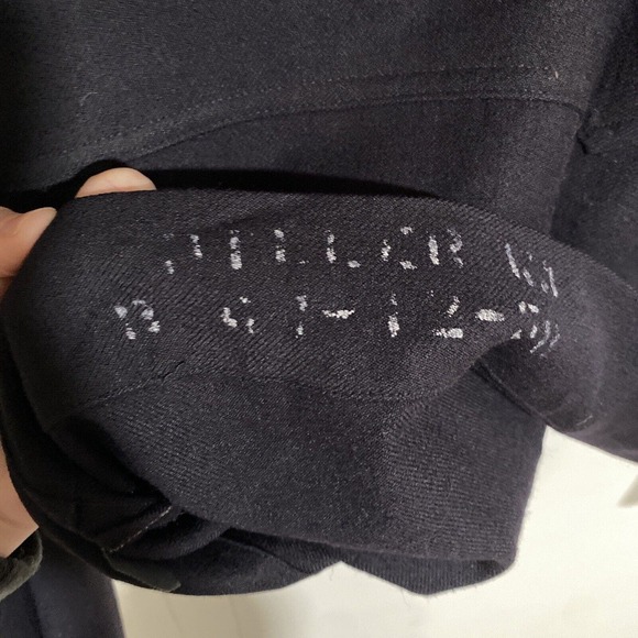 Navy Jumper, Men's Blue Undress, Vtg 100% Wool Size 40 With Patch - Picture 4 of 6